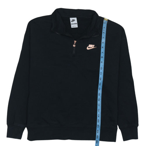 Nike Womens Black Oversized 1/4 Zip Sweatshirt Size S