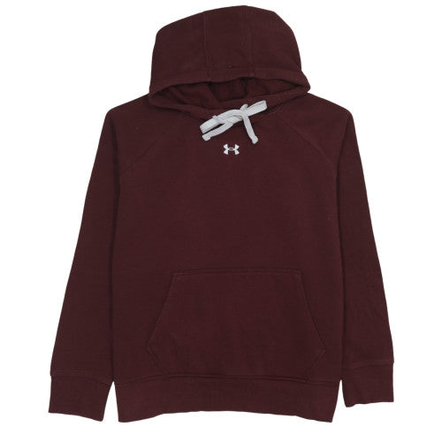 Under Armour Mens Burgundy Hoodie M Loose Fit Pullover Sweatshirt