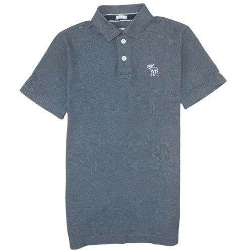 Abercrombie & Fitch Men’s Grey Cotton Polo Shirt Size L