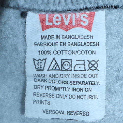 Levi's Mens Grey Full Zip Hoodie M Cotton Logo Sweatshirt