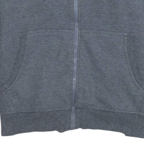 Levi's Mens Grey Full Zip Hoodie M Cotton Logo Sweatshirt
