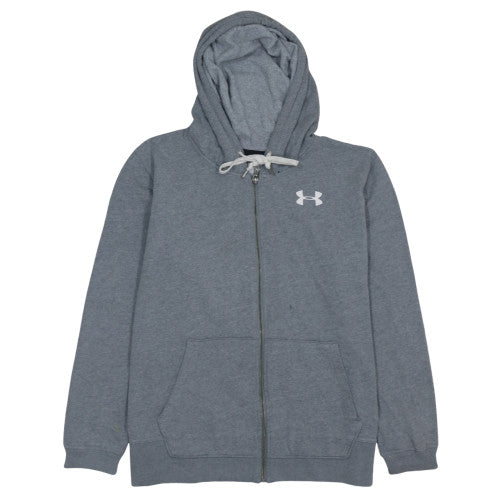 Under Armour Men's Grey Full Zip Hoodie Size L Relaxed Fit