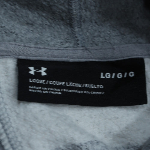 Under Armour Men's Grey Full Zip Hoodie Size L Relaxed Fit