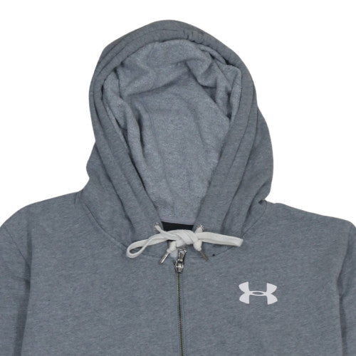 Under Armour Men's Grey Full Zip Hoodie Size L Relaxed Fit