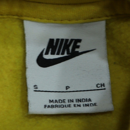 Nike Men's Yellow Pullover Hoodie Size S Fleece Sportswear