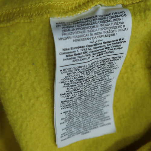 Nike Men's Yellow Pullover Hoodie Size S Fleece Sportswear