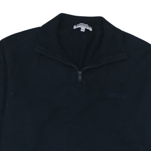 Lambretta Men's Black 3XL 1/4 Zip Cotton Knit Jumper