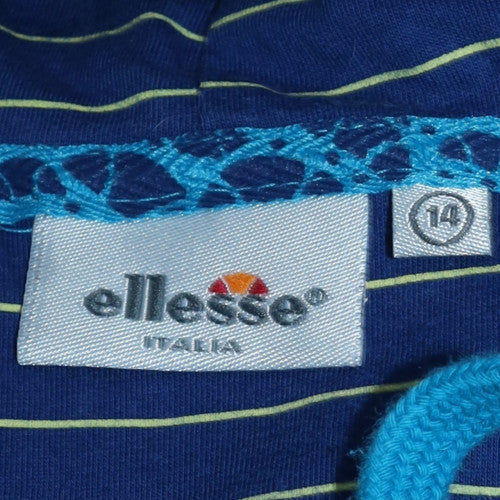 Ellesse Womens Blue Hooded Pullover Sweatshirt Size 14