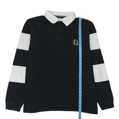 Guinness Men's Black 2XL Striped Rugby Pullover Sweatshirt