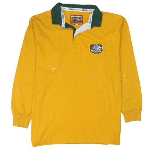 Cotton Traders Men's Yellow XL Pullover Rugby Sweatshirt