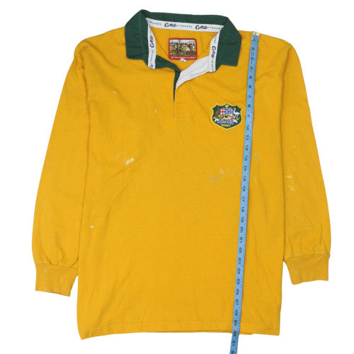Cotton Traders Men's Yellow XL Pullover Rugby Sweatshirt