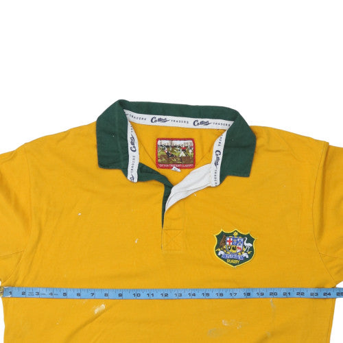 Cotton Traders Men's Yellow XL Pullover Rugby Sweatshirt