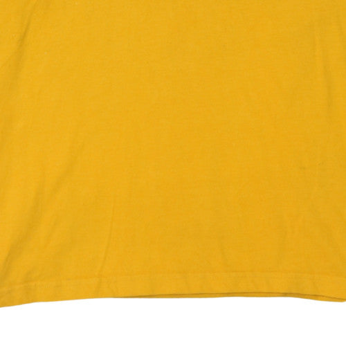 Cotton Traders Men's Yellow XL Pullover Rugby Sweatshirt