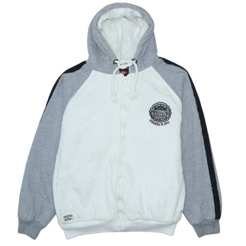 Lee Cooper Men's Grey Full Zip Hoodie Medium Fleece Lined