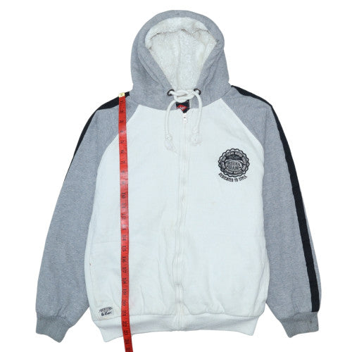 Lee Cooper Men's Grey Full Zip Hoodie Medium Fleece Lined