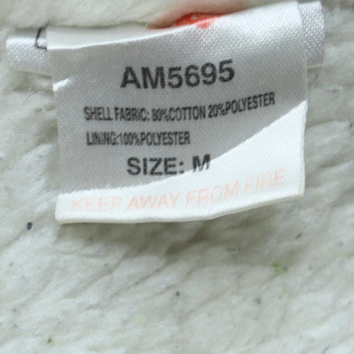 Lee Cooper Men's Grey Full Zip Hoodie Medium Fleece Lined