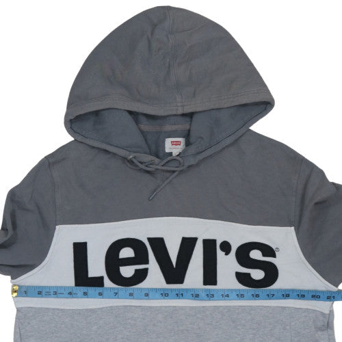 Levi's Men's Grey Pullover Hoodie M Classic Logo Sweatshirt