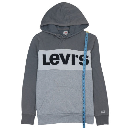 Levi's Men's Grey Pullover Hoodie M Classic Logo Sweatshirt