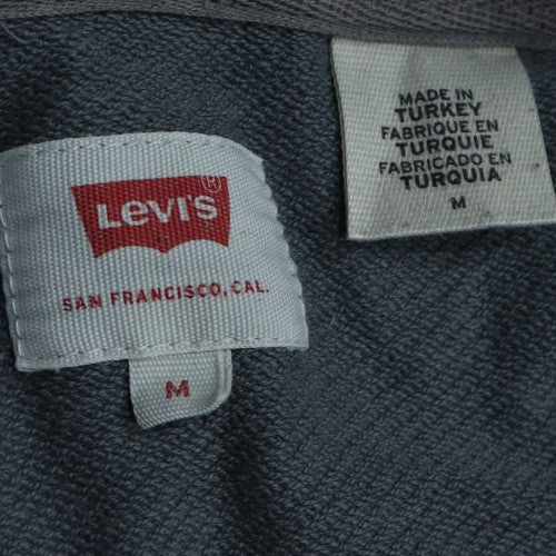 Levi's Men's Grey Pullover Hoodie M Classic Logo Sweatshirt