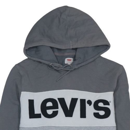 Levi's Men's Grey Pullover Hoodie M Classic Logo Sweatshirt
