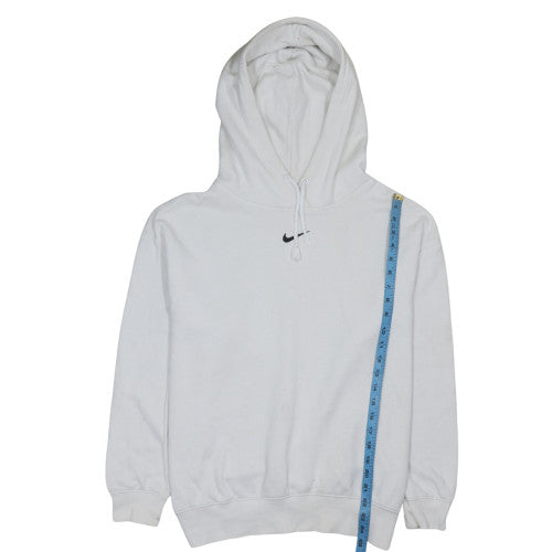 Nike Men's White Pullover Hoodie Small Logo Fleece Sweatshirt