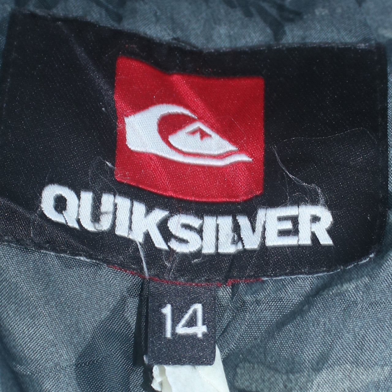 Quiksilver Women’s Grey Puffer Jacket Size 14 Hooded Mid-Length