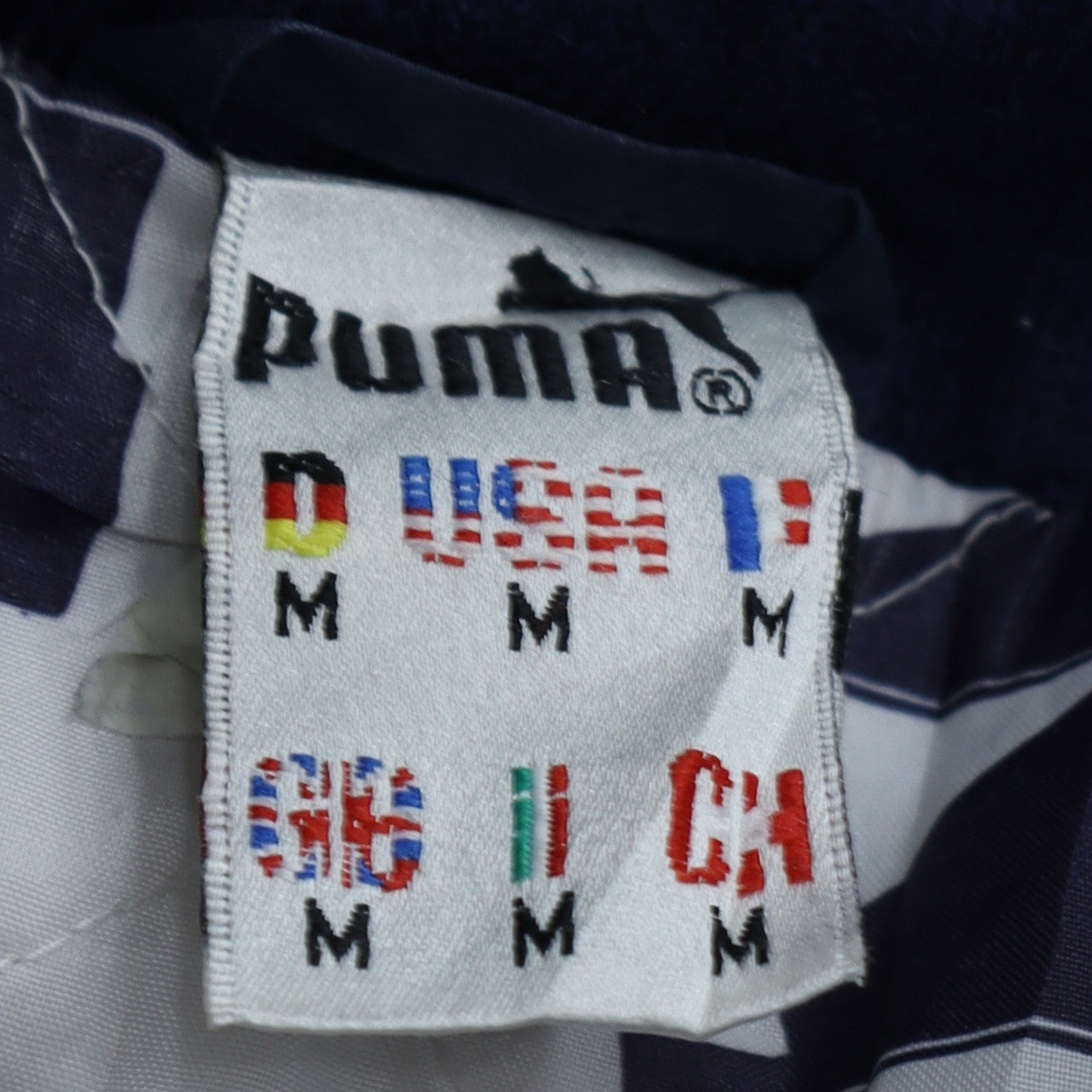 Puma Men's Blue Medium Parka Coat Winter Lined Full Zip