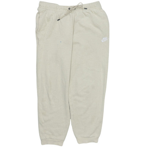 Nike Men's Beige Fleece Jogger Sweatpants M Regular Fit