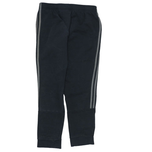 Adidas Mens Black Jogger Sweatpants M Cotton Blend Stripe Activewear