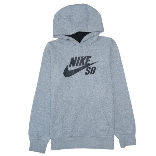 Nike Boys Grey Pullover Hoodie XL 13-15 Years Fleece Hooded Sweatshirt
