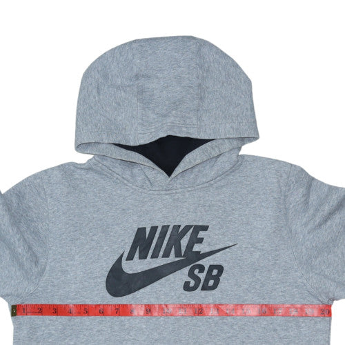 Nike Boys Grey Pullover Hoodie XL 13-15 Years Fleece Hooded Sweatshirt