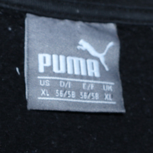 Puma Men's Black XL Track Jacket Full Zip Cotton Blend