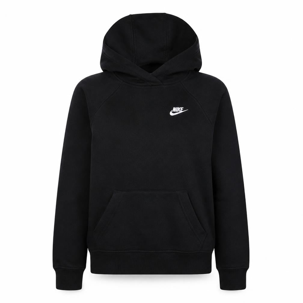 Front view of Nike Women's Black XS Pullover Hoodie with Logo