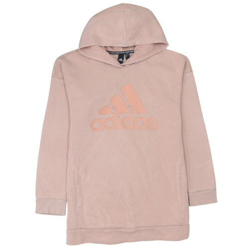 Adidas Womens Pink Long Sleeve Pullover Hoodie Size 12 Casual