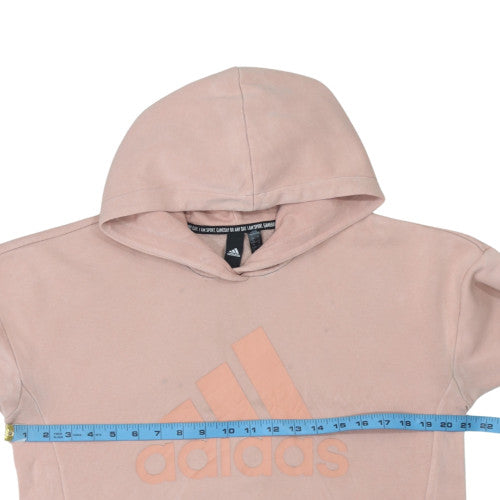 Adidas Womens Pink Long Sleeve Pullover Hoodie Size 12 Casual