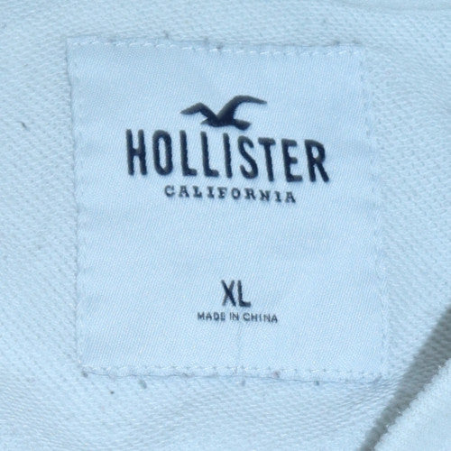 Hollister Men's White XL Pullover Crew Neck Sweatshirt
