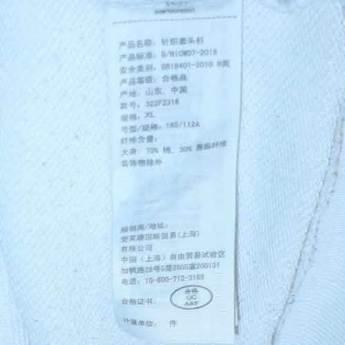 Hollister Men's White XL Pullover Crew Neck Sweatshirt