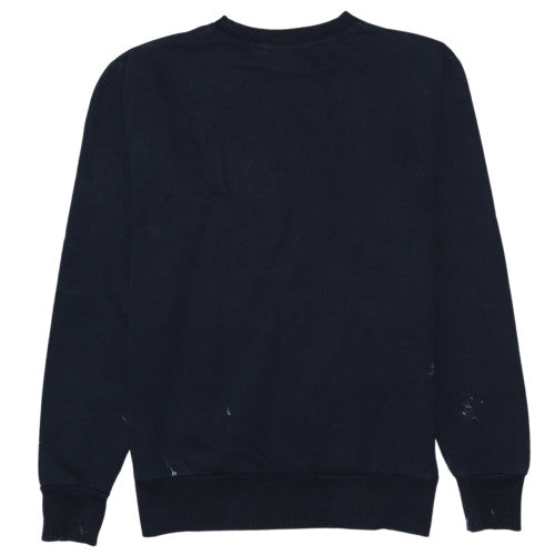 Ellesse Womens Black Size 12 Crew Neck Logo Pullover Sweatshirt