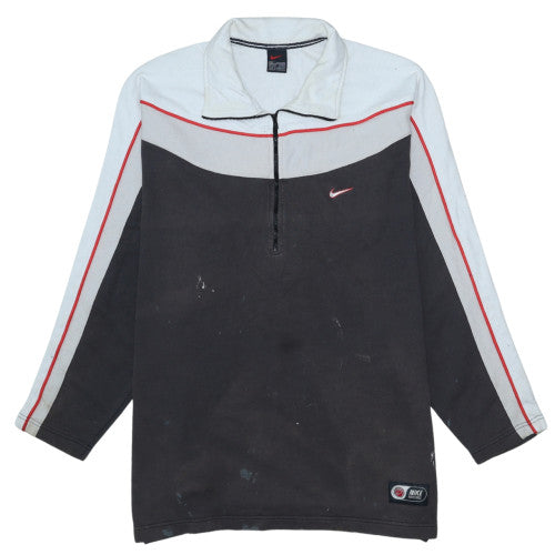 Nike Men's Black L Fleece 1/2 Zip Collared Sweatshirt Pullover