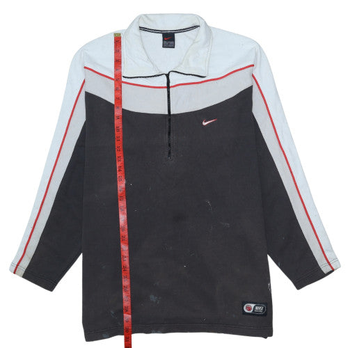 Nike Men's Black L Fleece 1/2 Zip Collared Sweatshirt Pullover