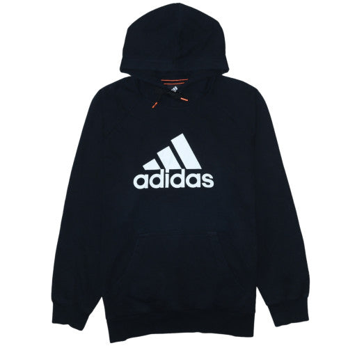 Adidas Men's Black Medium Pullover Hoodie with Logo Print
