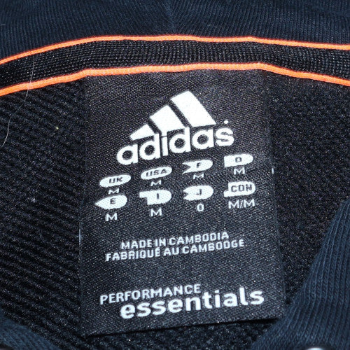 Adidas Men's Black Medium Pullover Hoodie with Logo Print