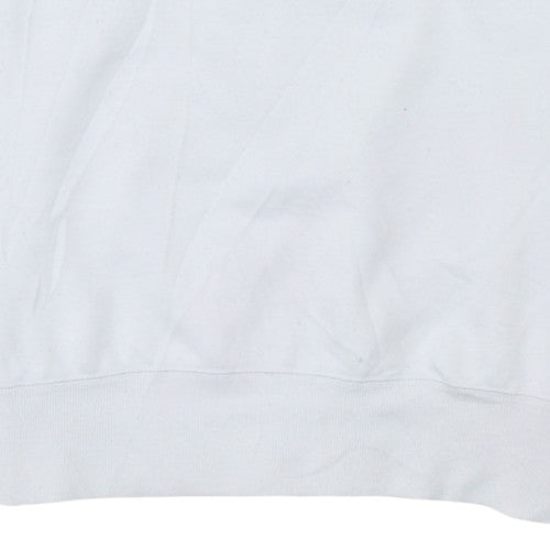 Quiksilver Mens White L Pullover Crew Neck Logo Sweatshirt