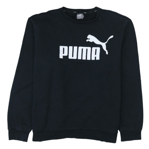 Puma Men's Black 2XL Pullover Crew Neck Logo Sweatshirt