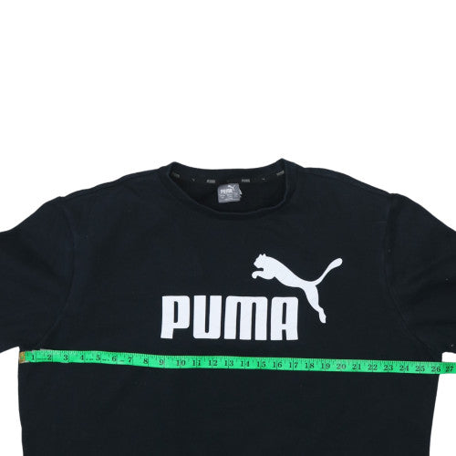 Puma Men's Black 2XL Pullover Crew Neck Logo Sweatshirt