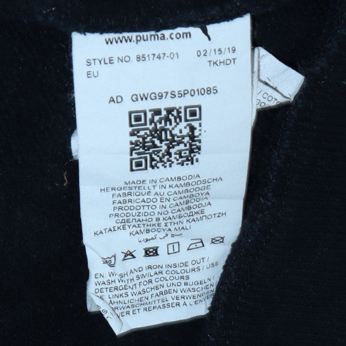 Puma Men's Black 2XL Pullover Crew Neck Logo Sweatshirt