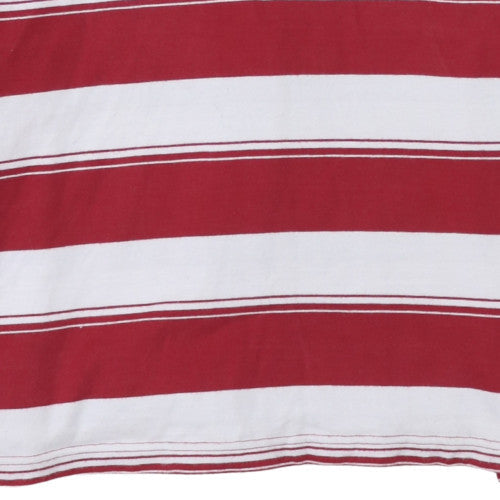 Timberland Men’s Red White Striped Long Sleeve Collared Sweatshirt L