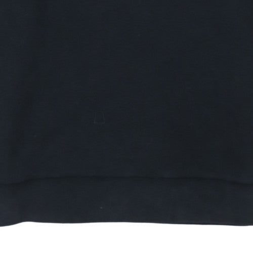 Adidas Men Black XS Crew Neck Pullover Sweatshirt Logo Fleece