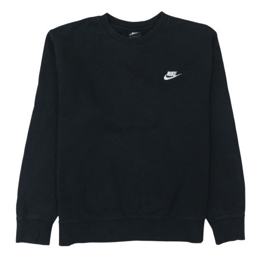 Nike Womens Black L Crew Neck Pullover Sweatshirt Cotton Blend