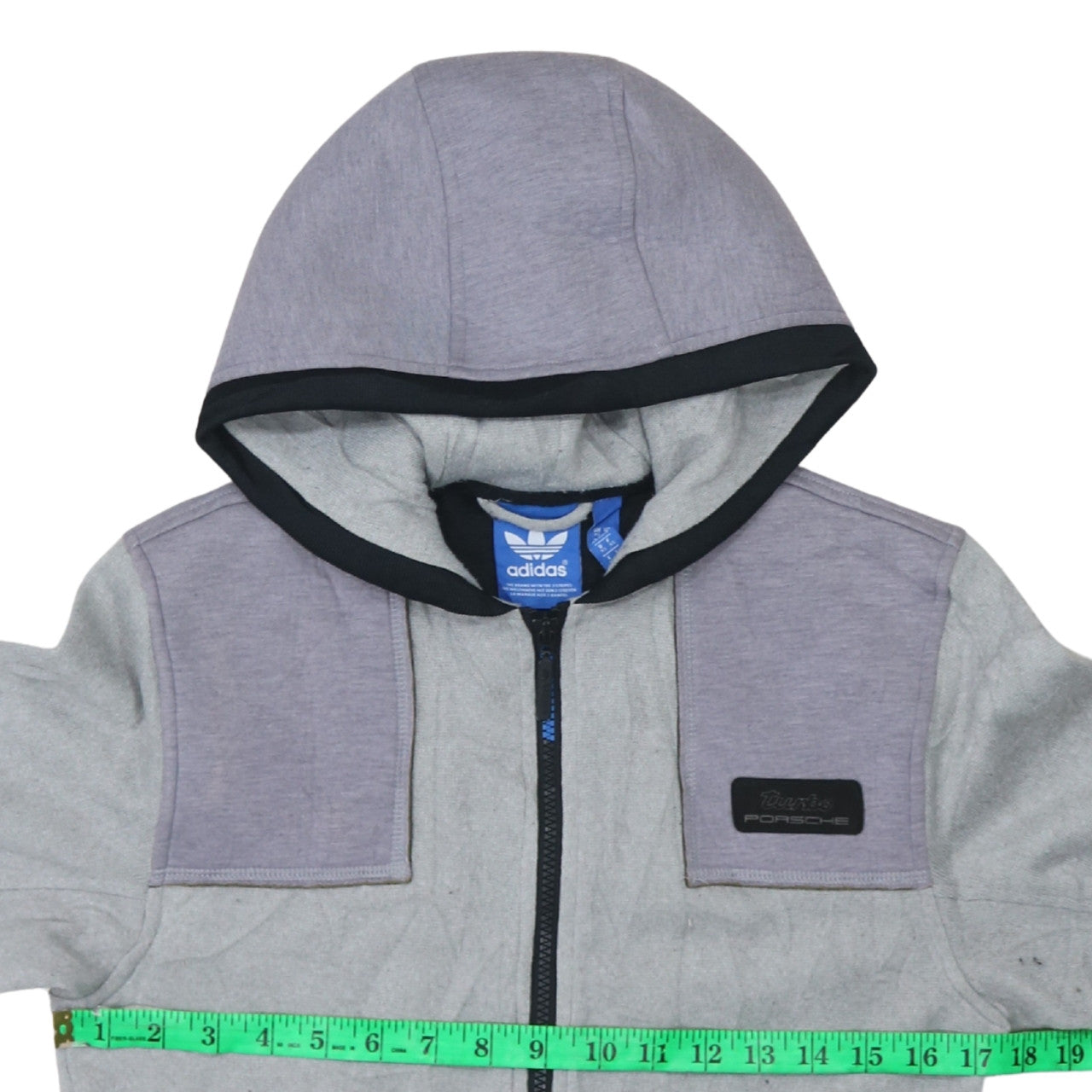 Adidas Men’s Grey Full Zip Hooded Hoodie XS Porsche Design